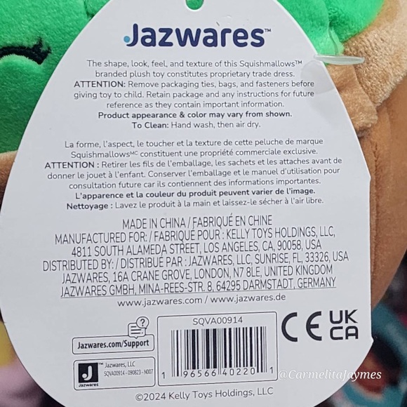 SHADI 🌵Heart Valentines Cactus Original Squishmallow By Kellytoy NWT - Picture 5 of 6